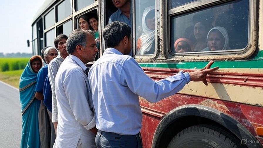 ईरान से लौट रही भारतीयों की बस पंजाब में पांच बार खराब, रास्ते में फंसे यात्री