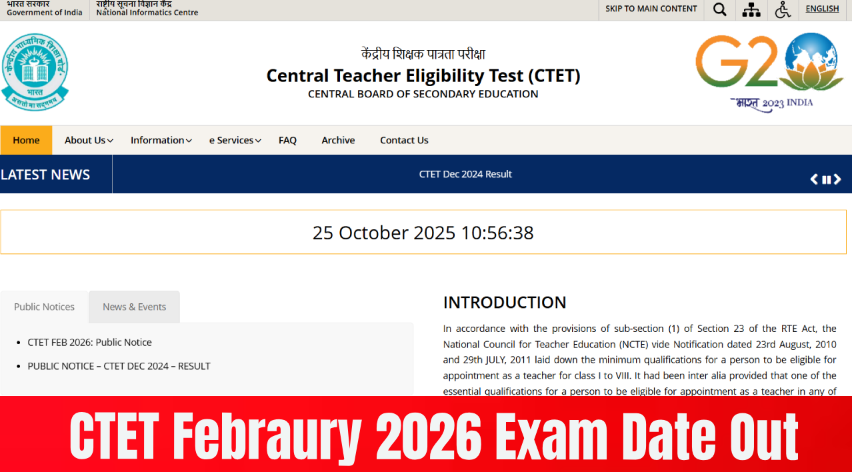 CTET 2026 Exam Registration Image