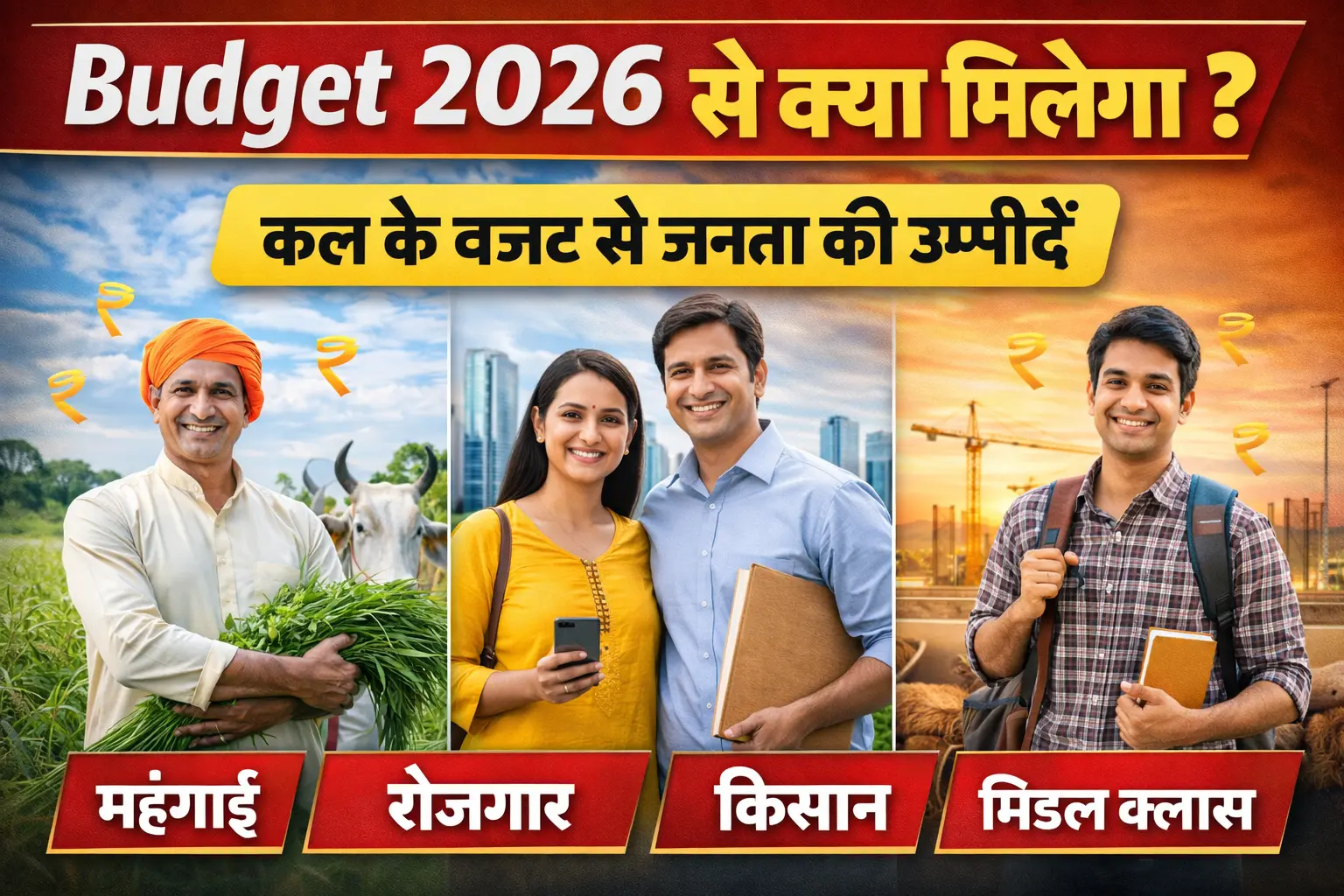 Budget 2026 expectations of common people farmers youth and middle class in India
