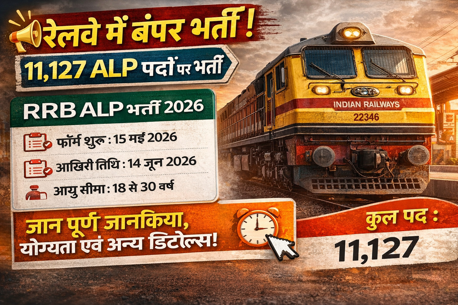 (RRB) ने Assistant Loco Pilot (ALP)