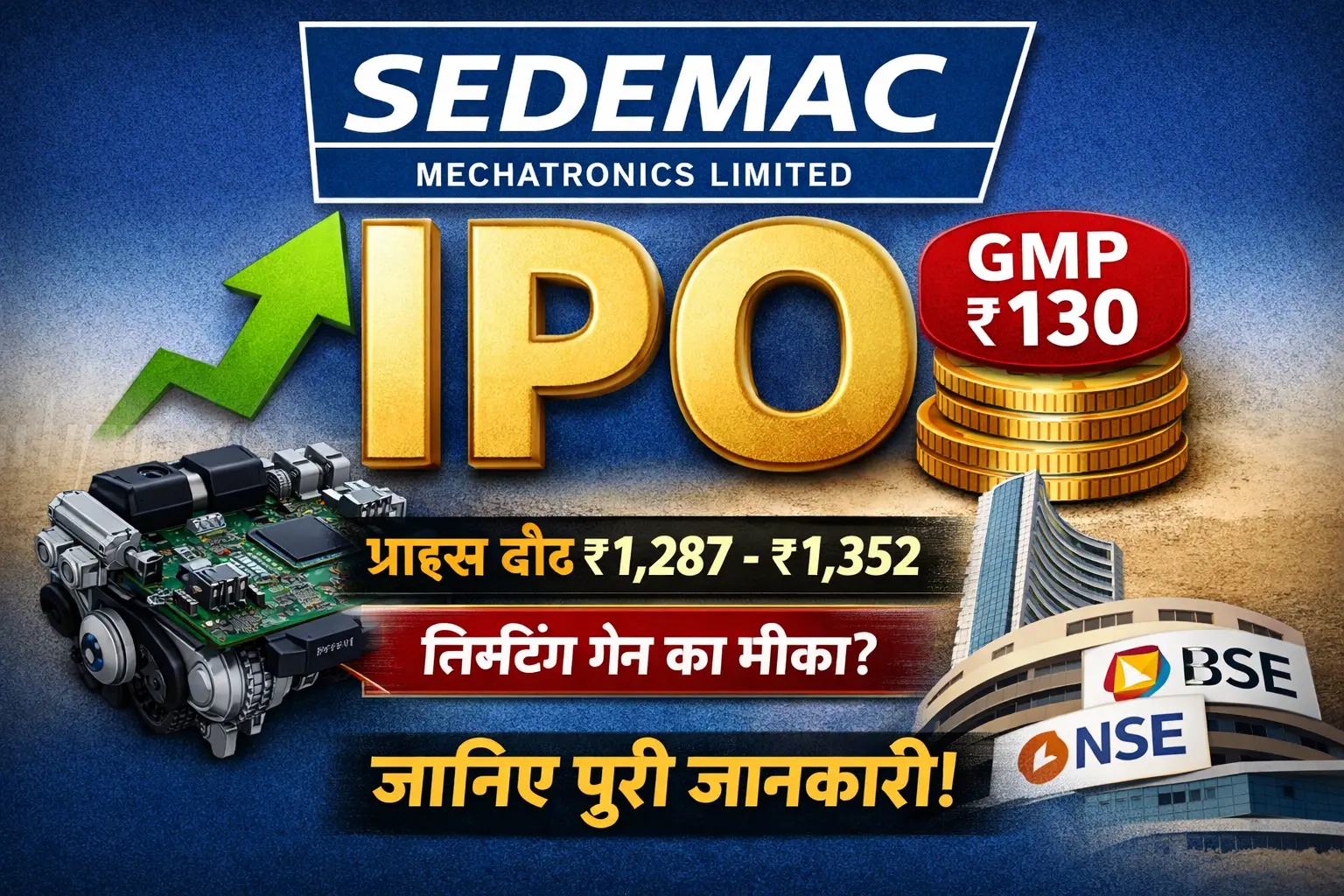 SEDEMAC Mechatronics Limited IPO की कीमत, GMP